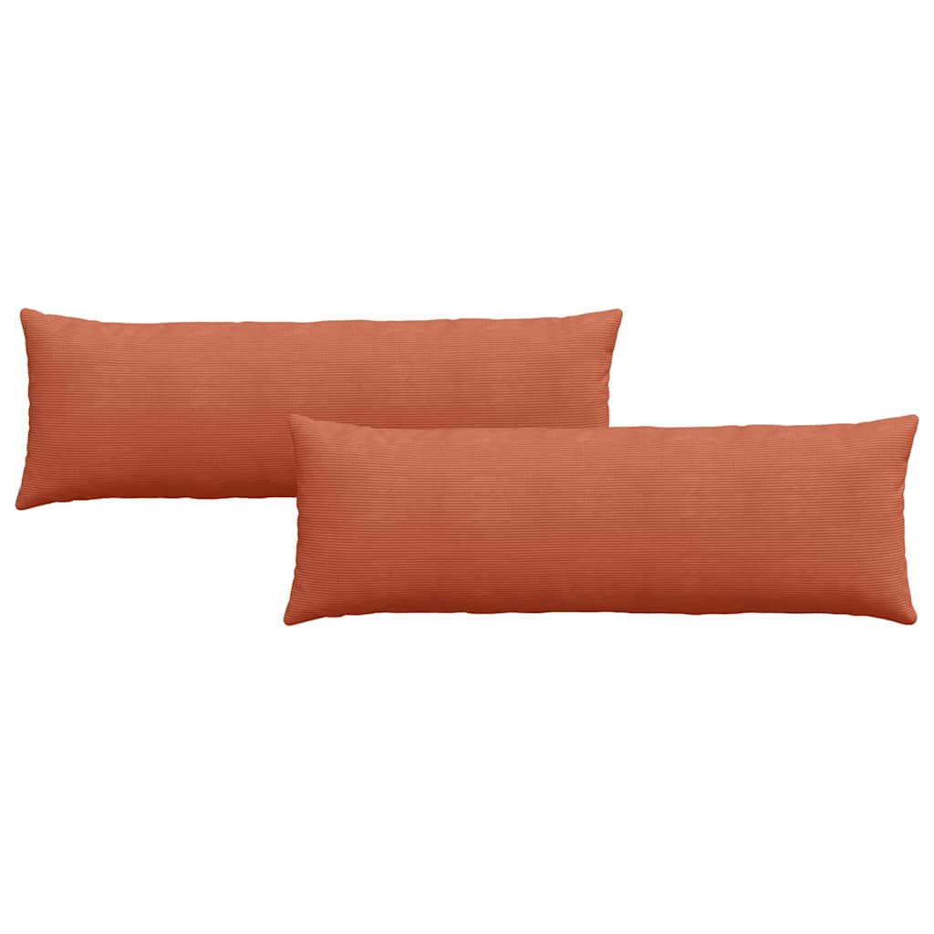 Cuscini da Divano 2 pcs Rosso Arancio 120 x 40 cm | homemem39