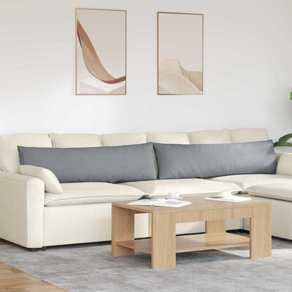 Cuscini da Divano 2 pcs Grigio chiaro 145 x 40 cm Tessuto | homemem39