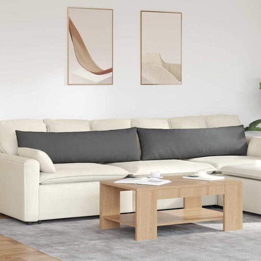 Cuscini da Divano 2 pcs Grigio scuro 145 x 40 cm Tessuto | homemem39