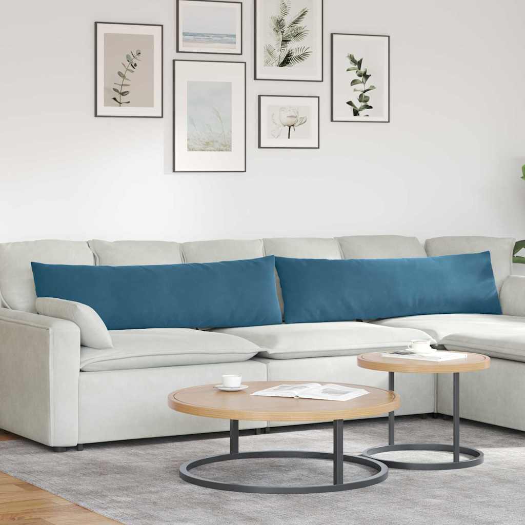 Cuscini da Divano 2 pcs Blu 145 x 40 cm Tessuto in Cords | homemem39