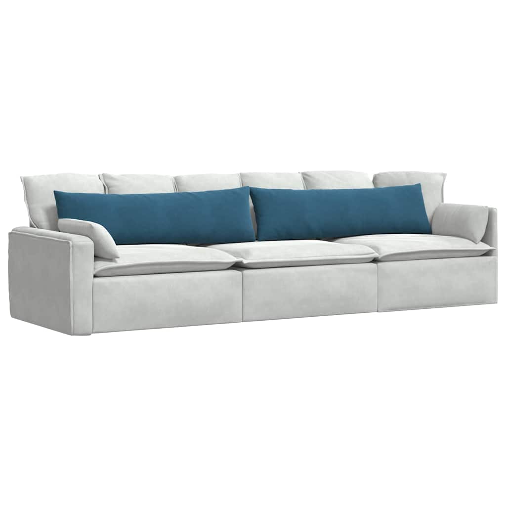 Cuscini da Divano 2 pcs Blu 145 x 40 cm Tessuto in Cords | homemem39