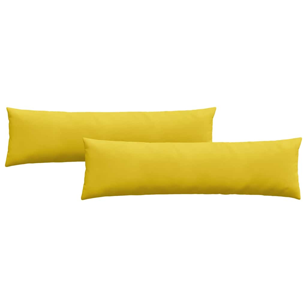 Cuscini da Divano 2 pcs Giallo 145 x 40 cm Tessuto in Cords | homemem39