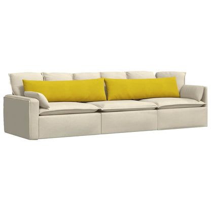 Cuscini da Divano 2 pcs Giallo 145 x 40 cm Tessuto in Cords | homemem39