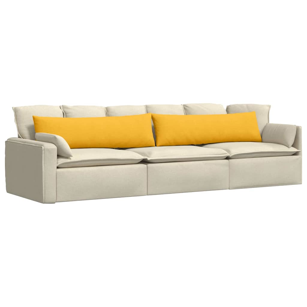 Cuscini da Divano 2 pcs Giallo Chiaro 145 x 40 cm | homemem39