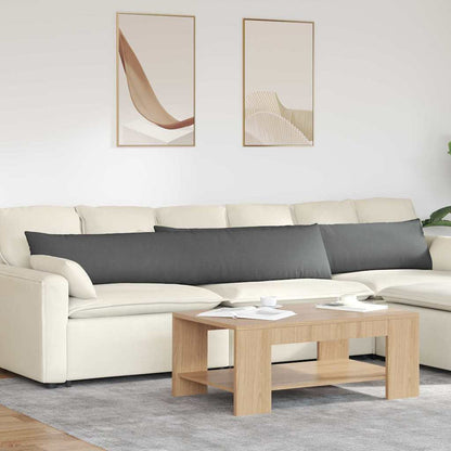 Cuscini da Divano 2 pcs Grigio scuro 200 x 40 cm Tessuto | homemem39