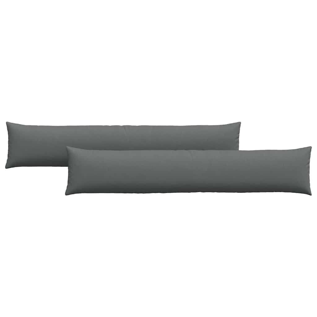 Cuscini da Divano 2 pcs Grigio scuro 200 x 40 cm Tessuto | homemem39