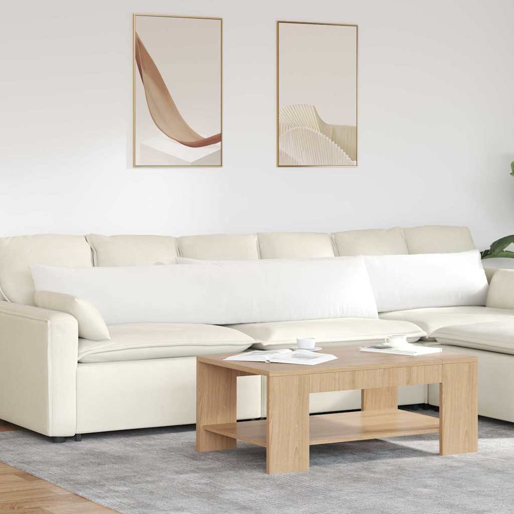 Cuscini da Divano 2 pcs Bianco 200 x 40 cm Tessuto | homemem39
