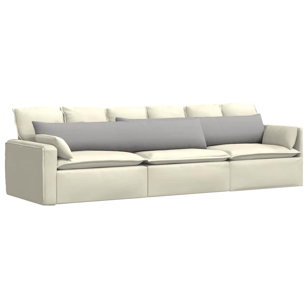 Cuscini da Divano 2 pcs Grigio Nuvola 200 x 40 cm Tessuto | homemem39