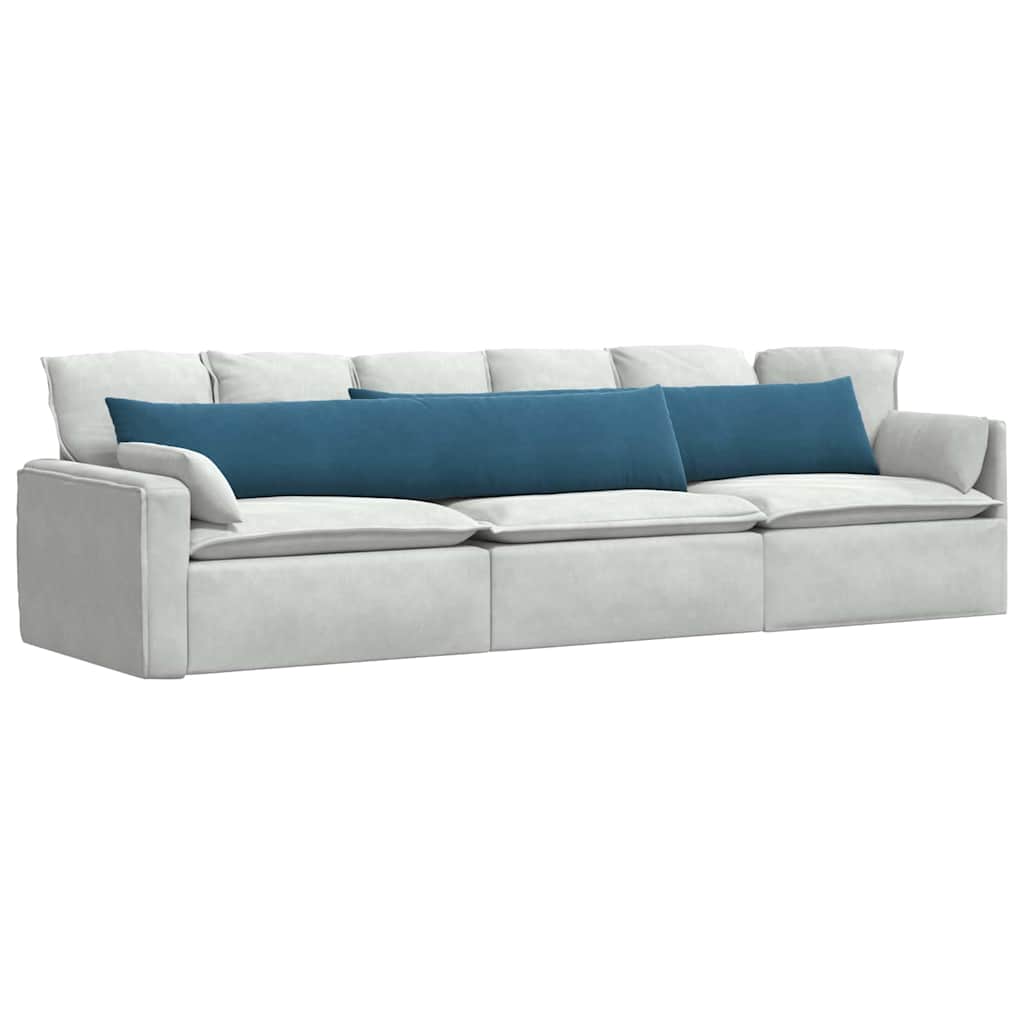 Cuscini da Divano 2 pcs Blu 200 x 40 cm Tessuto in Cords | homemem39
