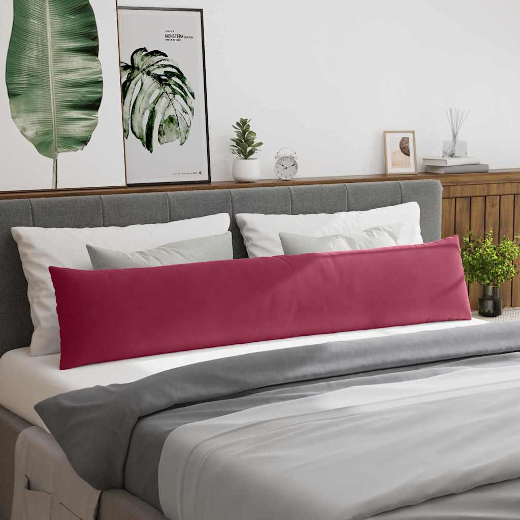 Cuscini da Divano 2 pcs Rosso Vino 200 x 40 cm Tessuto in Cords | homemem39