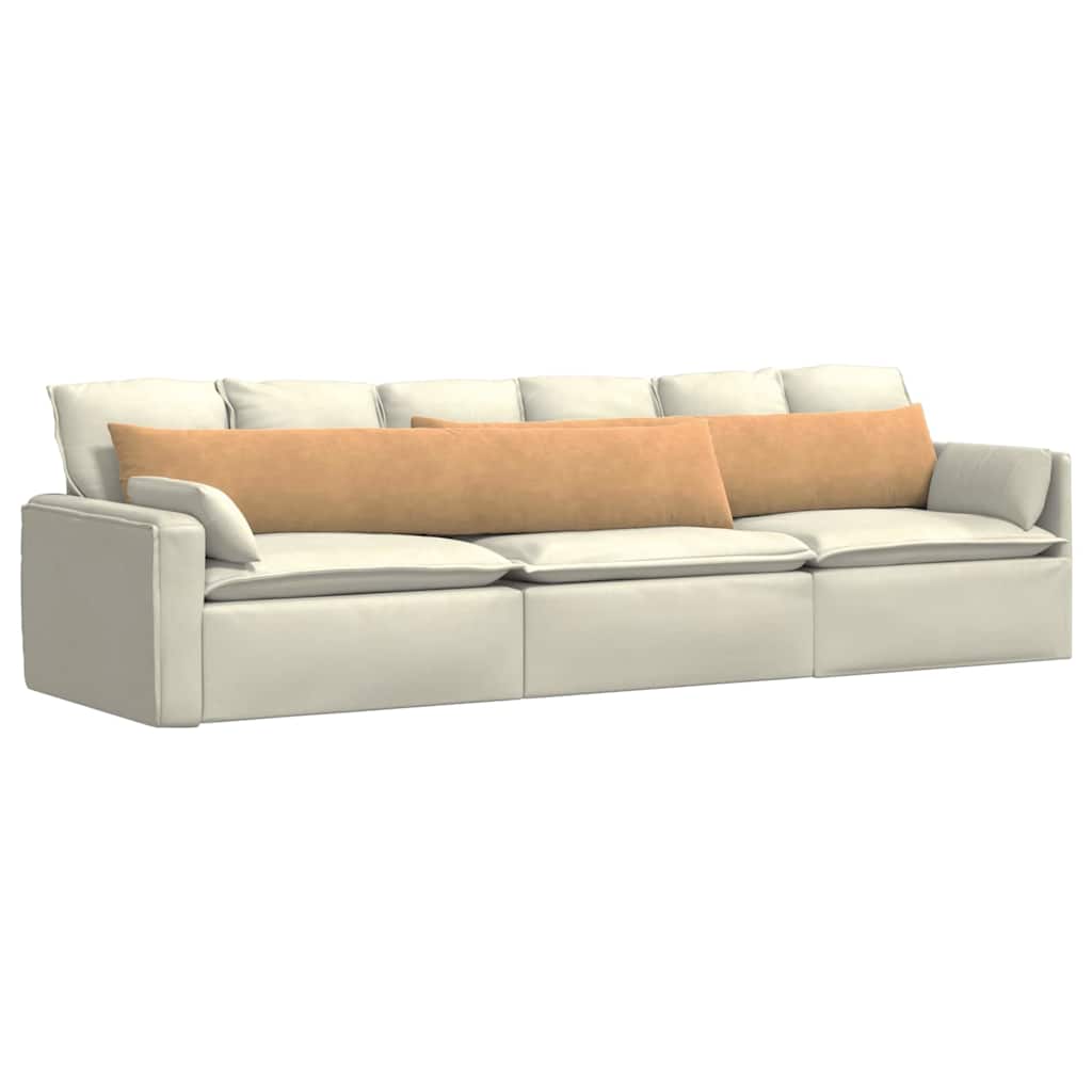 Cuscini da Divano 2 pcs Marrone 200 x 40 cm Tessuto in Cords | homemem39