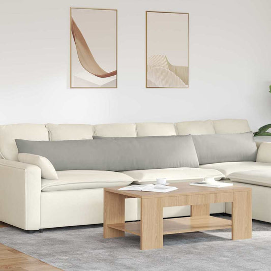Cuscini da Divano 2 pcs Grigio chiaro 200 x 40 cm Tessuto | homemem39