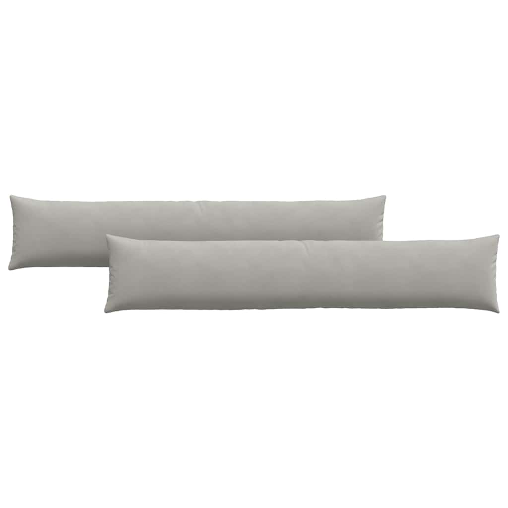 Cuscini da Divano 2 pcs Grigio chiaro 200 x 40 cm Tessuto | homemem39