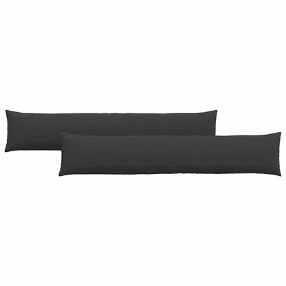 Cuscini da Divano 2 pcs Nero 200 x 40 cm Tessuto | homemem39