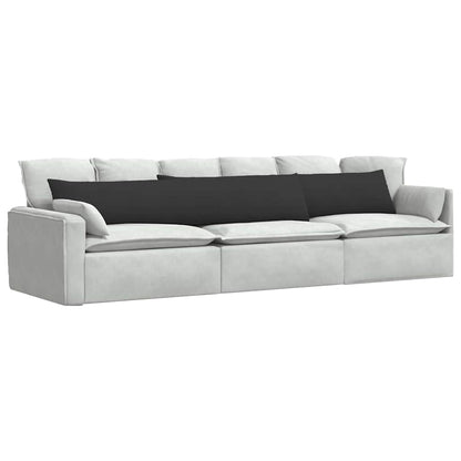 Cuscini da Divano 2 pcs Nero 200 x 40 cm Tessuto | homemem39