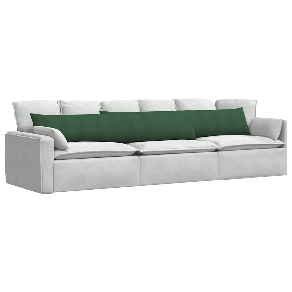 Cuscini da Divano 2 pcs Verde Scuro 200 x 40 cm | homemem39