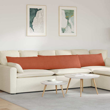 Cuscini da Divano 2 pcs Rosso Arancio 200 x 40 cm | homemem39