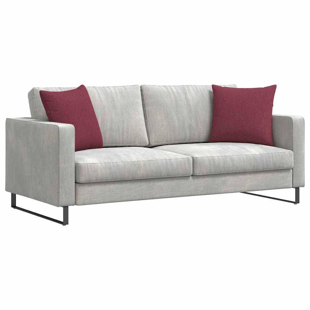 Cuscini da Divano 2 pcs Rosso Vino 45 x 45 cm Tessuto | homemem39