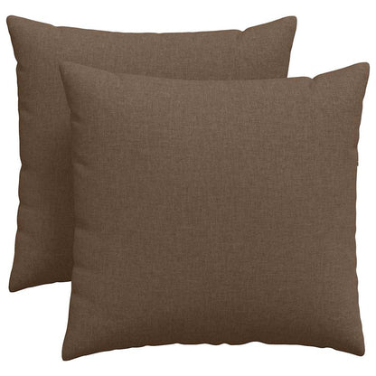 Cuscini da Divano 2 pcs Marrone 45 x 45 cm Tessuto | homemem39
