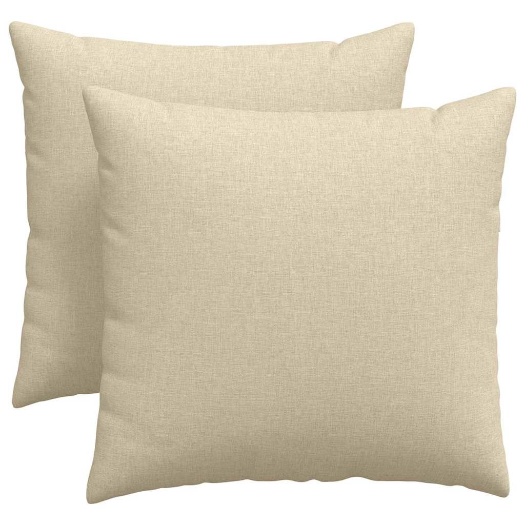 Cuscini da Divano 2 pcs Crema 45 x 45 cm Tessuto | homemem39
