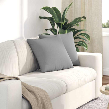 Cuscini da Divano 2 pcs Grigio Nuvola 45 x 45 cm Tessuto | homemem39