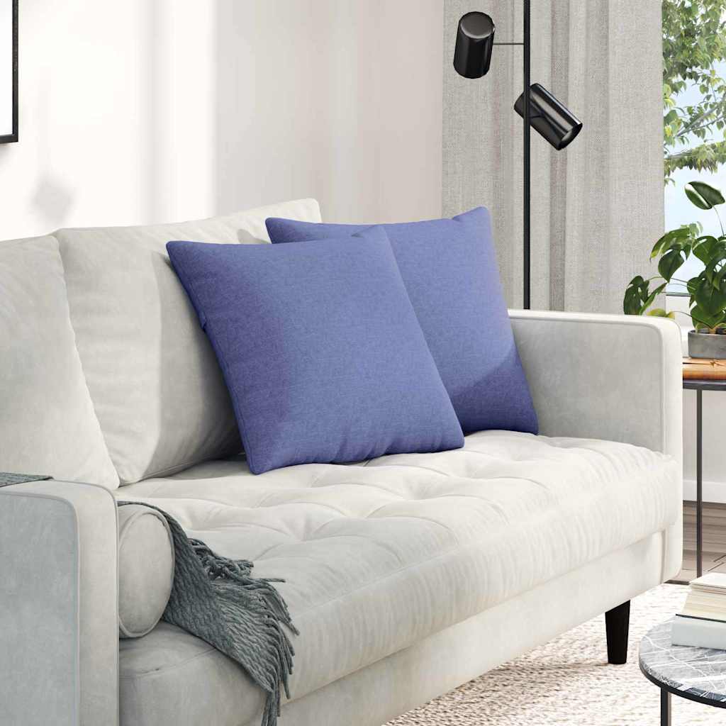 Cuscini da Divano 2 pcs Blu jeans 45 x 45 cm Tessuto | homemem39