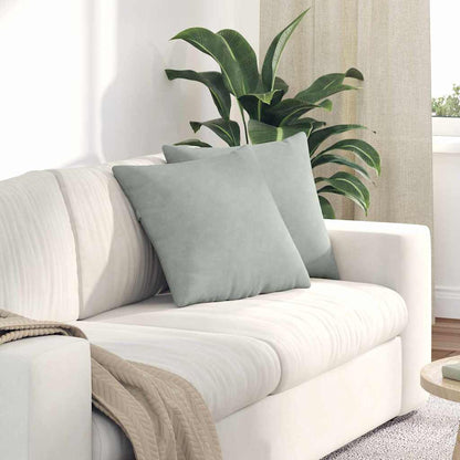 Cuscini da Divano 2 pcs Grigio chiaro 45 x 45 cm | homemem39