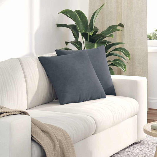 Cuscini da Divano 2 pcs Grigio scuro 45 x 45 cm | homemem39