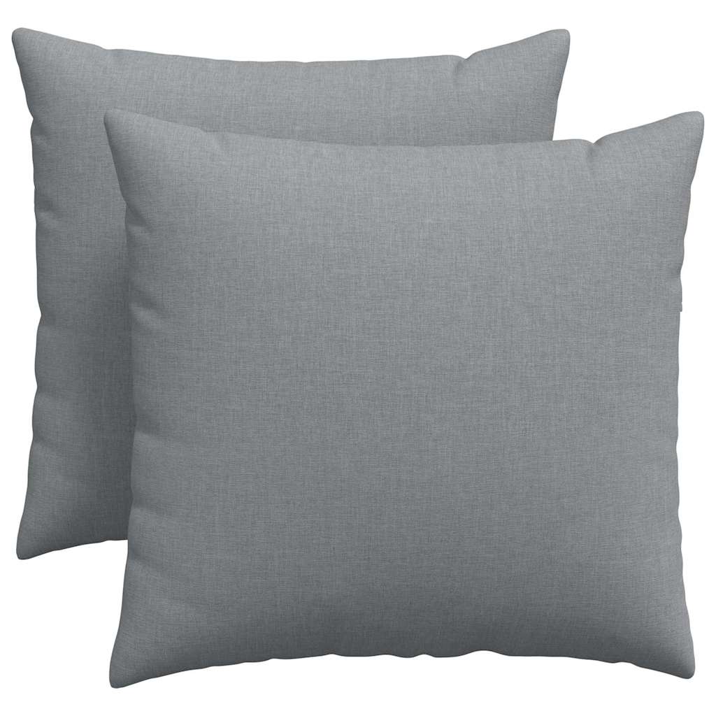 Cuscini da Divano 2 pcs Grigio chiaro 50 x 50 cm Tessuto | homemem39
