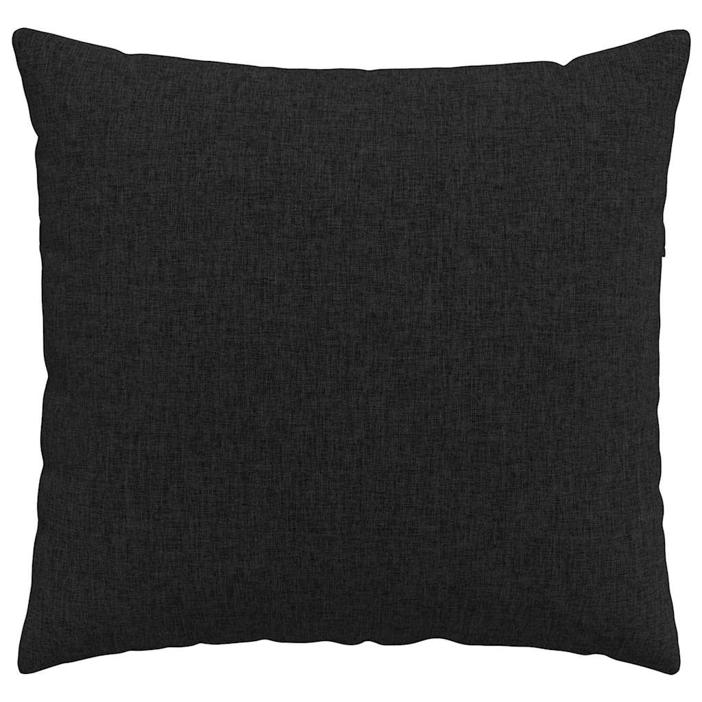 Cuscini da Divano 2 pcs Nero 50 x 50 cm Tessuto | homemem39