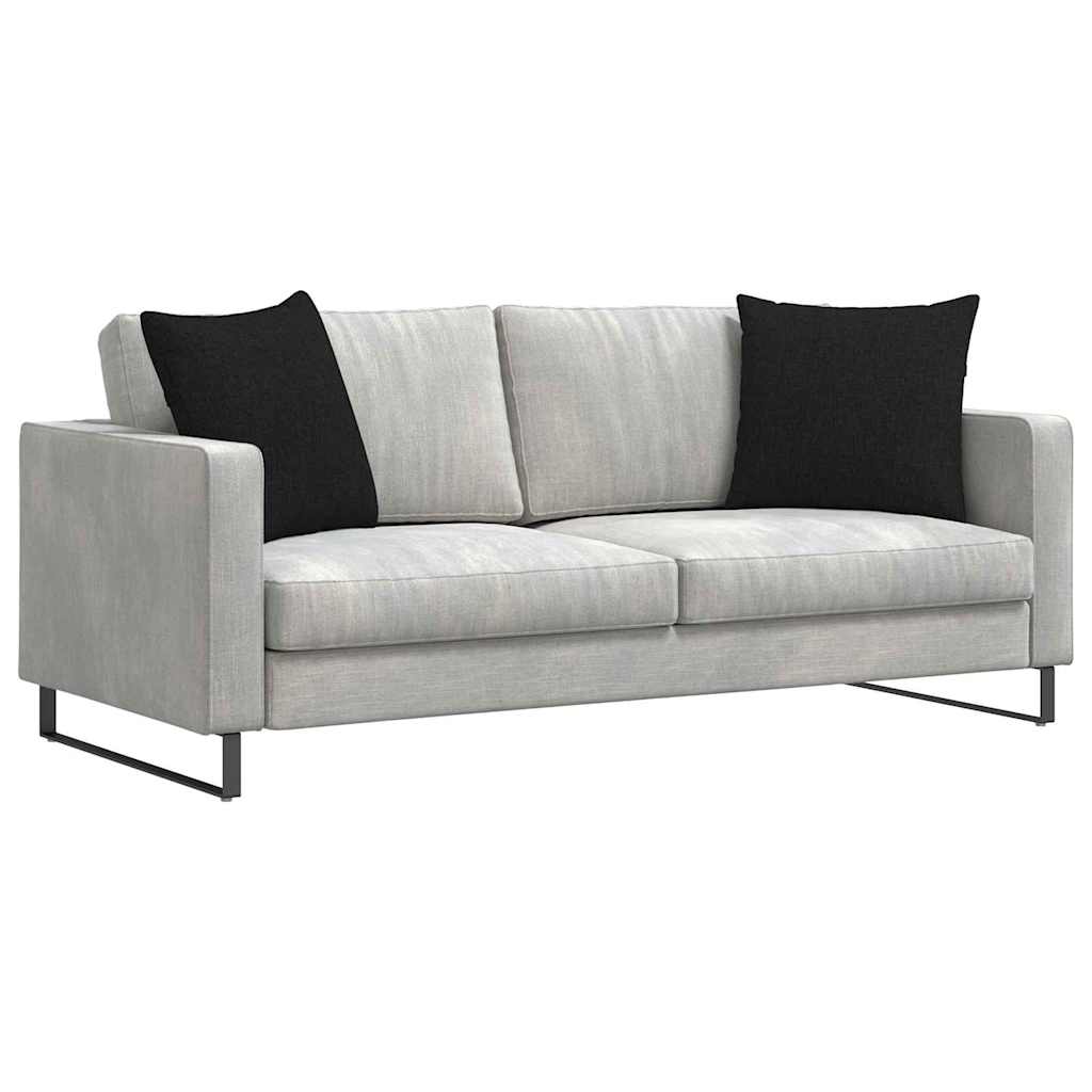 Cuscini da Divano 2 pcs Nero 50 x 50 cm Tessuto | homemem39