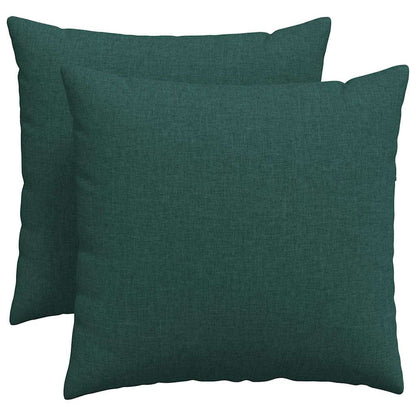Cuscini da Divano 2 pcs Verde Scuro 50 x 50 cm Tessuto | homemem39