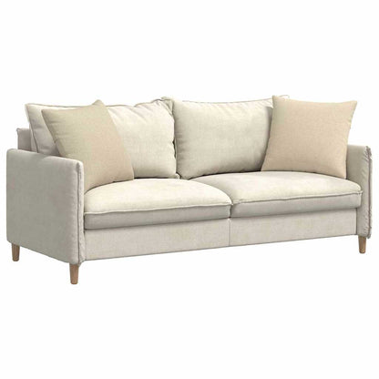 Cuscini da Divano 2 pcs Crema 50 x 50 cm Tessuto | homemem39