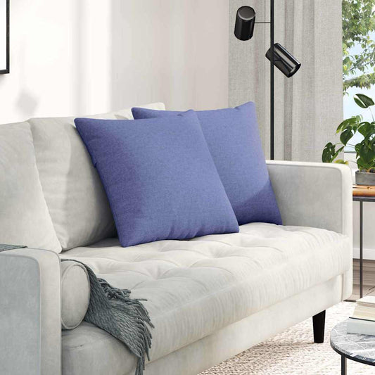 Cuscini da Divano 2 pcs Blu jeans 50 x 50 cm Tessuto | homemem39