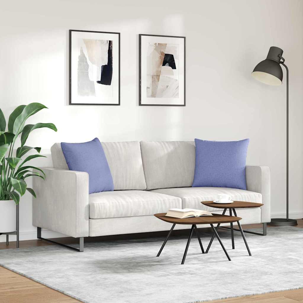 Cuscini da Divano 2 pcs Blu jeans 50 x 50 cm Tessuto | homemem39