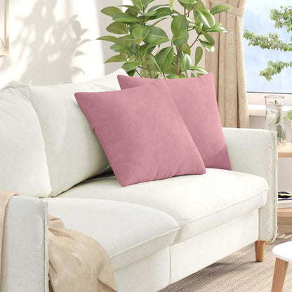 Cuscini da Divano 2 pcs Rosa 50 x 50 cm Tessuto in Cords | homemem39