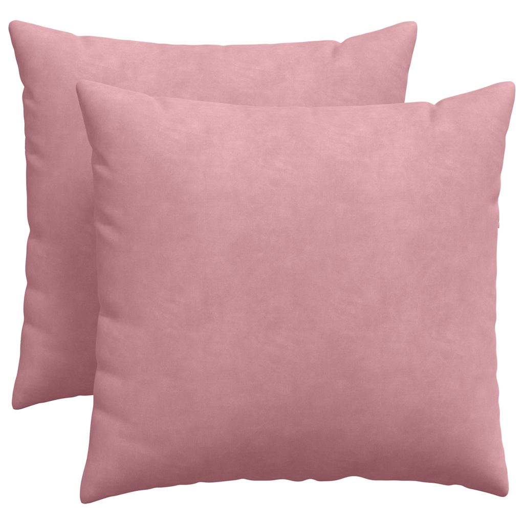 Cuscini da Divano 2 pcs Rosa 50 x 50 cm Tessuto in Cords | homemem39