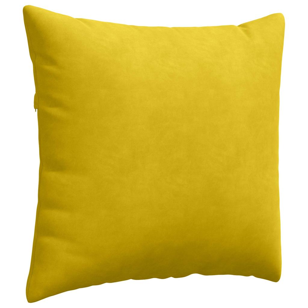 Cuscini da Divano 2 pcs Giallo 50 x 50 cm Tessuto in Cords | homemem39