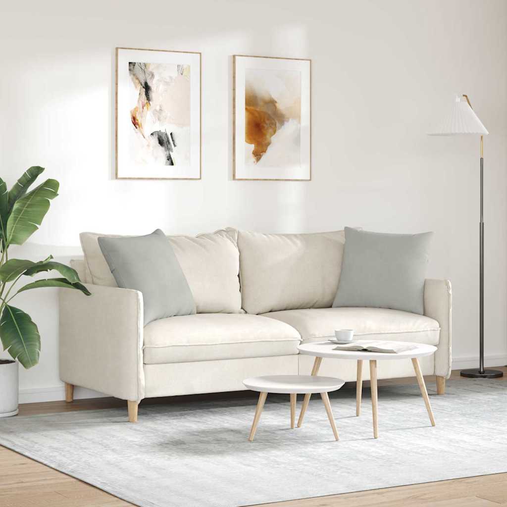Cuscini da Divano 2 pcs Grigio chiaro 50 x 50 cm Tessuto | homemem39