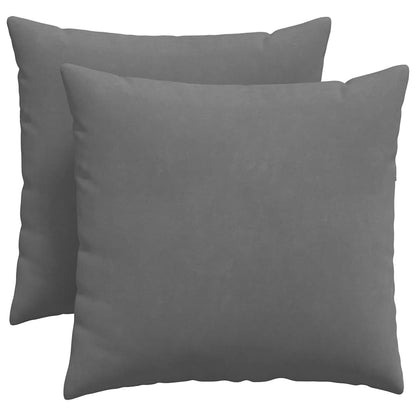 Cuscini da Divano 2 pcs Grigio scuro 50 x 50 cm Tessuto | homemem39