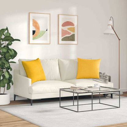 Cuscini da Divano 2 pcs Giallo Chiaro 50 x 50 cm | homemem39