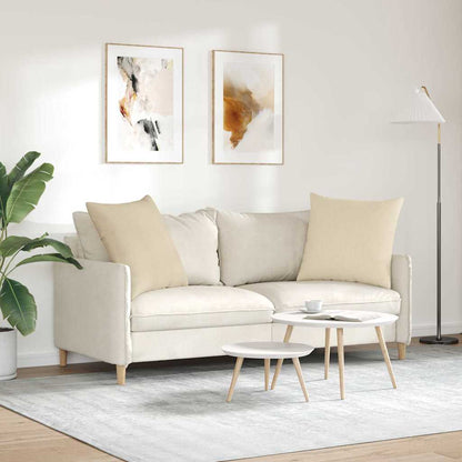 Cuscini da Divano 2 pcs Crema 60 x 60 cm Tessuto | homemem39
