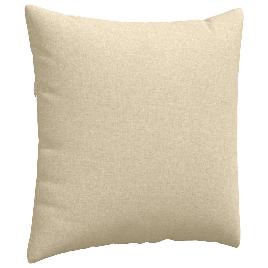 Cuscini da Divano 2 pcs Crema 60 x 60 cm Tessuto | homemem39