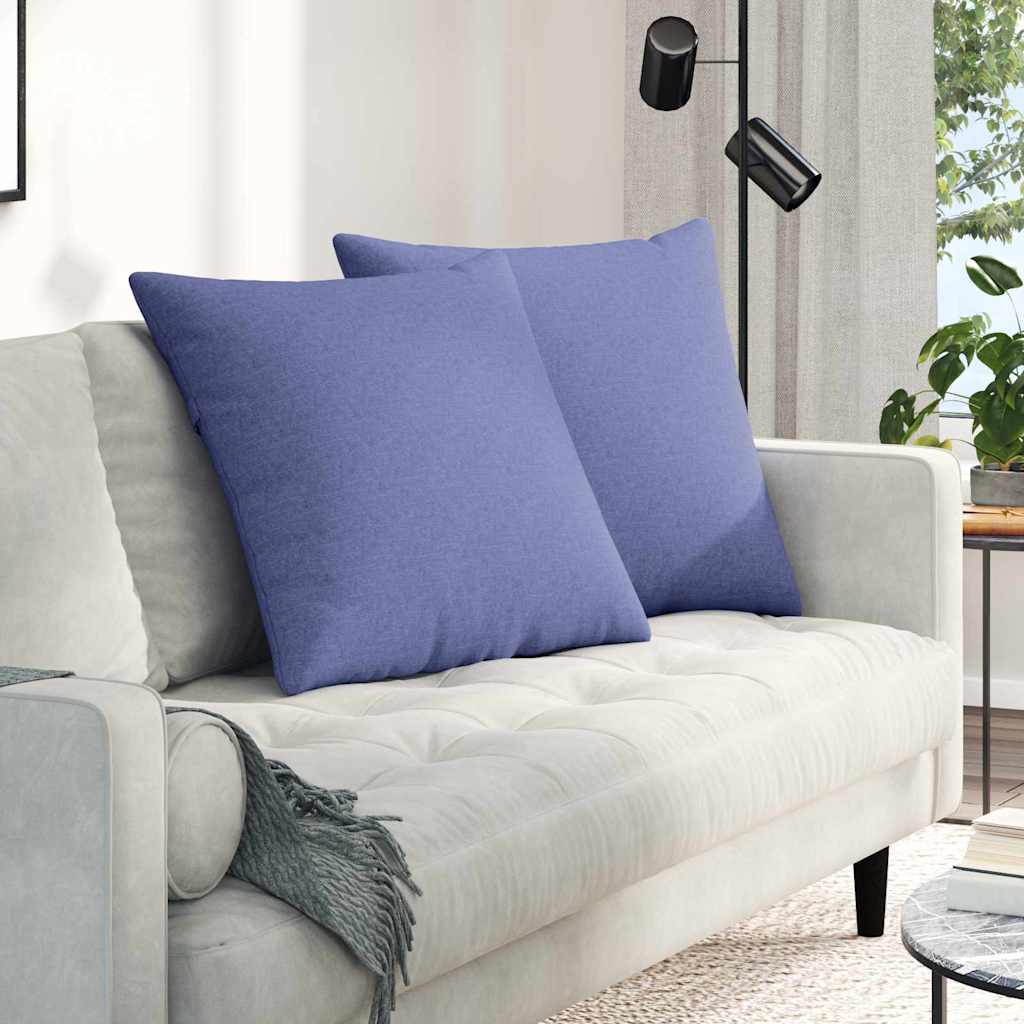 Cuscini da Divano 2 pcs Blu jeans 60 x 60 cm Tessuto | homemem39