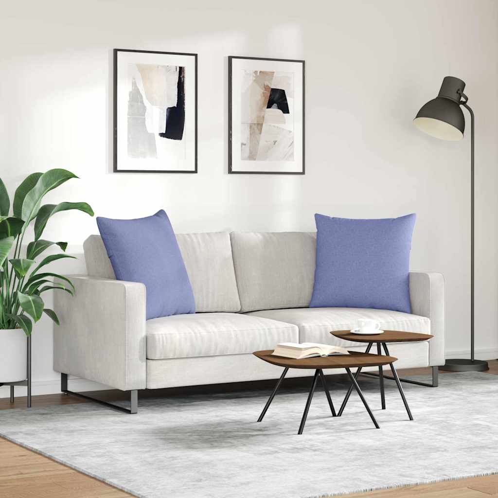 Cuscini da Divano 2 pcs Blu jeans 60 x 60 cm Tessuto | homemem39