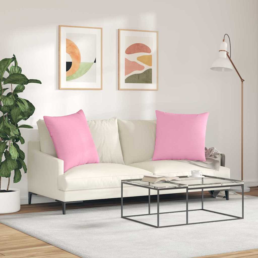Cuscini da Divano 2 pcs Rosa 60 x 60 cm Tessuto | homemem39