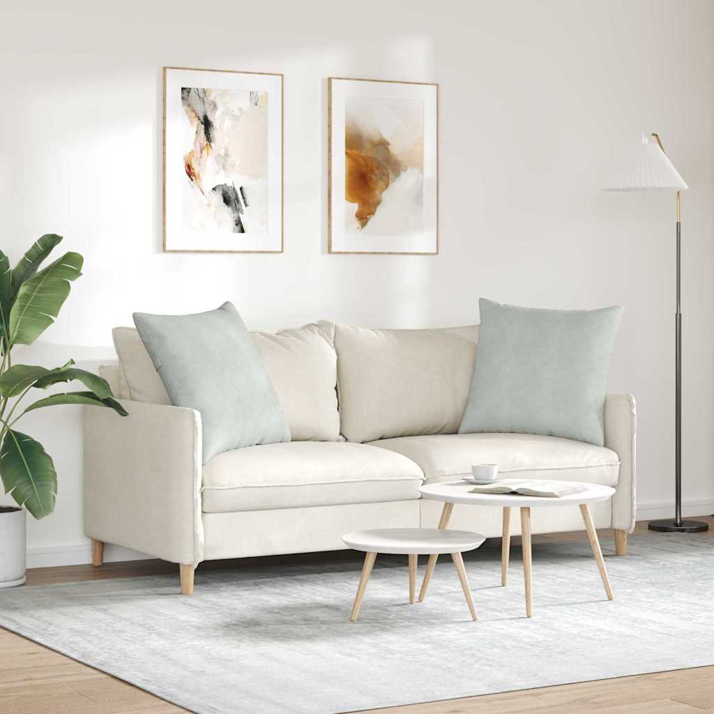 Cuscini da Divano 2 pcs Grigio chiaro 60 x 60 cm | homemem39