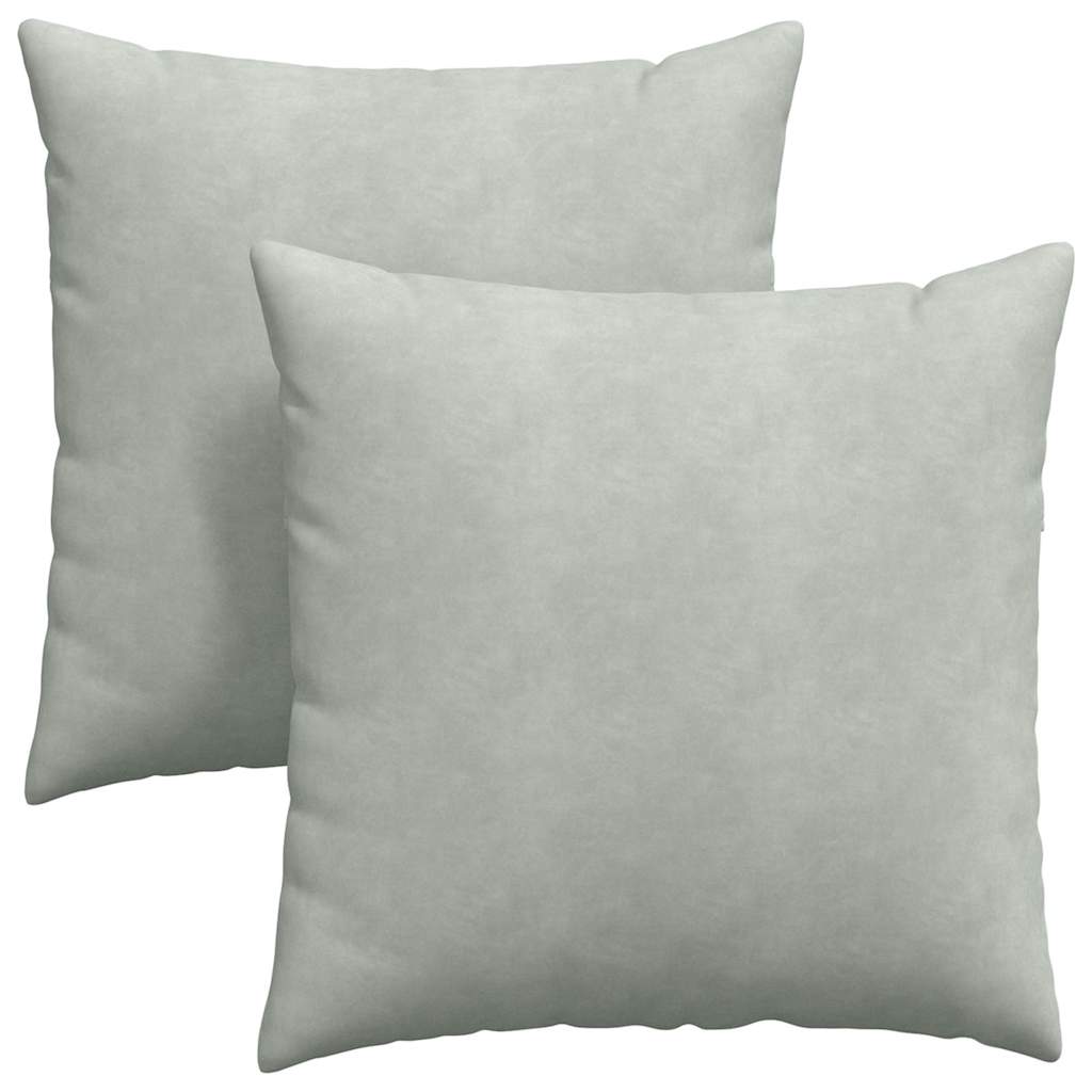 Cuscini da Divano 2 pcs Grigio chiaro 60 x 60 cm | homemem39