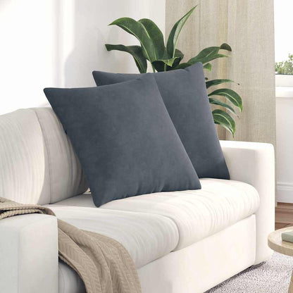 Cuscini da Divano 2 pcs Grigio scuro 60 x 60 cm | homemem39
