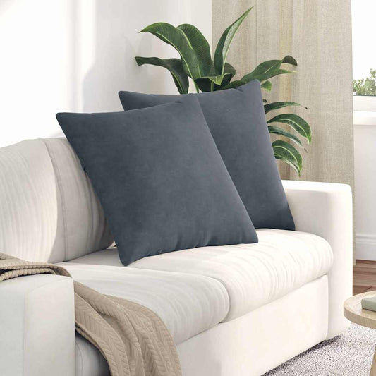 Cuscini da Divano 2 pcs Grigio scuro 60 x 60 cm | homemem39